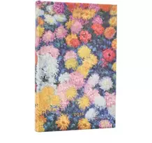 KNYGA paperblanks 2026 Monet's Chrysanthemums Mini 12-month Verso Hardcover Flexi Dayplanner 2026 (Elastic Band Closure)