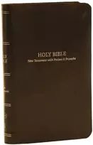 KNYGA Zondervan KJV Holy Bible: Pocket New Testament with Psalms and Proverbs, Brown Leatherflex, Raudona Letter, Comfort Print: King James Version