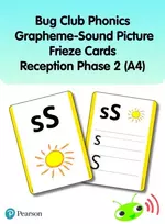 KNYGA Bookshop Bug Club Phonics Grapheme-Sound Picture Frieze Cards Reception Phase 2 (A4)