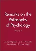 KNYGA Ludwig Wittgenstein Remarks on the Philosophy of Psychology, Volume II