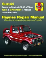 KNYGA John Haynes Suzuki Samurai (86-95), Sidekick (89-98), X-90 (96-98) & Vitara (99-01), Geo Tracker (86-97) & Chevrolet Tracker (98-01) Haynes Repair Manual (USA)