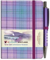 KNYGA MINI & PEN 10.5CM x 7CM Waverley S.T. (S): Romance Mini with Pen Pocket Genuine Tartan Cloth Commonplace Notebook