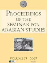 KNYGA Lloyd Weeks Proceedings of the Seminar for Arabian Studies Volume 37 2007