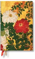 KNYGA paperblanks Natsu (Rinpa Florals) Mini 12-month Horizontal Softcover Flexi Dayplanner 2025 (Elastic Band Closure)