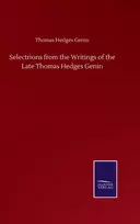 KNYGA Bookshop Selectrions from the Writings of the Late Thomas Hedges Genin
