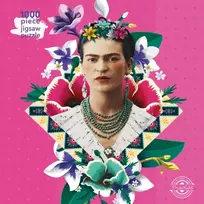 KNYGA Flame Tree Studio Adult Jigsaw Puzzle Frida Kahlo Rožinė