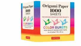 KNYGA Tuttle Tuttle Publishing Origami Paper Color Bursts 1,000 sheets 4" (10 cm)