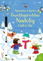 KNYGA Sam Taplin Sgwennu a Sychu - Gweithgareddau Nadolig Cadi a Jac / Cadi and Jac's Wipe-clean Christmas Activities