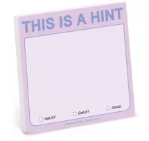 KNYGA Bookshop Knock Knock This Is a Hint Sticky Note (Pastel Version)