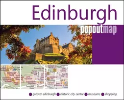 KNYGA Bookshop Edinburgh PopOut Map - pocket size, pop up map of Edinburgh city centre