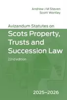 KNYGA Bookshop Avizandum Statutes on Scots Property, Trusts and Succession Law