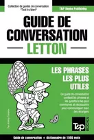 KNYGA Andrey Taranov Guide de conversation Francais-Letton et dictionnaire concis de 1500 mots