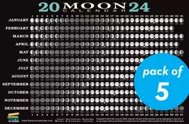 KNYGA Bookshop 2024 Moon Calendar Card (5 pack)