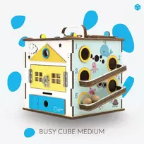 Bussybuddy BusyBuddyToys - wooden activity cube for kids (3+)