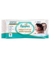 Kūdikių servetėlės PAMPERS Aqua Soft Touch, 60 vnt.