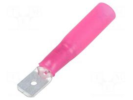 Terminal: flat | 6.3mm | 0.8mm | male | 0.5÷1.5mm2 | crimped | for cable