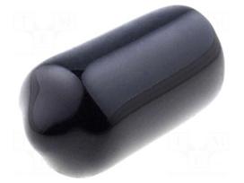 Cap | Body: black | Øint: 8.5mm | PVC Soft | L: 15mm | Wall thick: 1mm