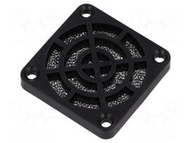 Guard | plastic | 40x40mm | snap fastener,screw | with filter | 30ppi