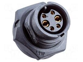 Connector: circular | socket,plug | for panel mounting | PIN: 6 | IP67