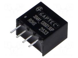 Converter: DC/DC | 3W | Uin: 12VDC | Uout: 5VDC | Iout: 600mA | SIP4 | THT