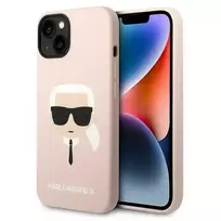 Karl Lagerfeld KLHCP14MSLKHLP iPhone 14 Plus | 15 Plus 6.7" hard case pink Silicone Karl’s Head