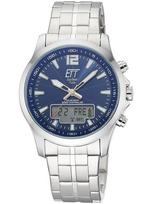 ETT Eco Tech Time EGA-11716-31M Mens Watch Radio-controlled Solar Drive Professional Chronograph 45mm 5ATM - Laikrodis vyrams