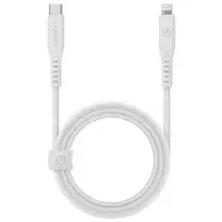 Energea Flow data transfer and charging cable | MFI Certified | USB-C to Lightning | 60W | 1.5m | White