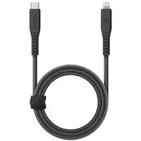 Energea Flow data transfer and charging cable | MFI Certified | USB-C to Lightning | 60W | 1.5m | Black