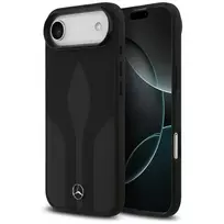 Mercedes Leather The Move phone case with MagSafe support for iPhone 17 Air, black