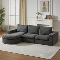 Modulinė sofa su gulimu krėslu, putų kompresija, 4 moduliai
