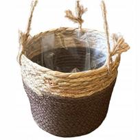 Pakabinama Boho vazonas 20cm, pintas iš jūros žolės