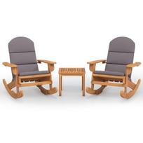 Lauko baldų komplektas vidaXL adirondack, rudas/tamsiai pilkas
