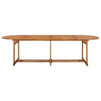 Sodo valgomojo stalas, 280x90x75 cm, rudas