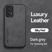 For Samsung Galaxy A53 5G Case Leather Texture Car Magnetic Holder Cover For GalaxyA53 Samsung A53 A 53 Silicone Protect Funda For Galaxy A53(5G)