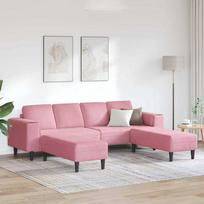 Svetainės sofa 3 vnt. Rožinė