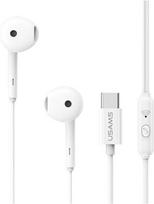 Stereo ausinės USAMS EP-50 USB-C 1.2m baltos spalvos