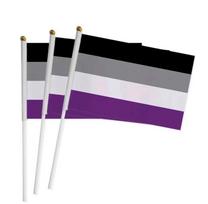14x21 cm vaivorykštinė vėliava su vėliavos stiebu Mini rankinė vaivorykštės vėliava gėjų LGBT lesbietės Homoseksualas Biseksualus Panseksualumas Pasididžiavimas Namų dekoras 1PC