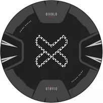 Diablo Chairs neslystantis žaidimų kėdės kilimėlis juodos ir baltos spalvos