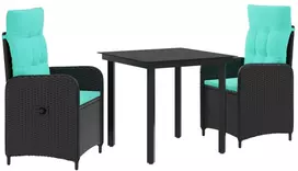 Lauko baldų komplektas Sofa Stalo Rinkinys su pagalve su pagalve 3 pcs