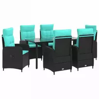 Lauko baldų komplektas Sofa Stalo Rinkinys su pagalve su pagalve 7 pcs