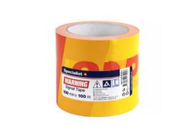 Juosta „STOP“ SPECIALIST+, 100 mm x 100 m, raudona/geltona