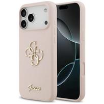 Guess Silicone Big 4G Script Case for iPhone 17 Pro Max - Pink