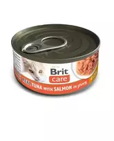 Brit Care Real Tuna with Salmon konservai katėms su tunu ir lašiša padaže, 80 g : Pakuotė - 24 x 80 g