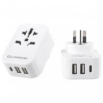 Elektros lizdų adapteris Lifeventure World to AUS/CHINA USB