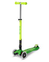Maxi Micro deluxe foldable led parrot green paspirtukas