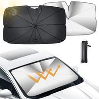 Automobilio priekinio stiklo saulės skydelis, apsauga nuo saulės, uv spindulių, sulankstoma apsauga su automobilio saulės skydeliu, uv blokavimas, 73 cm x 130 cm (29 x 51 coliai)