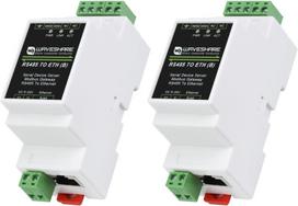 Waveshare nuoseklusis serveris (2 vnt.), Rs485 į Rj45 Ethernet, Tcp/ip į nuoseklųjį modulį, palaiko montavimą ant bėgių Modbus šliuzą