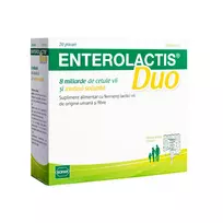 Sofar Set, Enterolactis Duo, Lactobacillus Paracasei, Rebalances Intestinal Flora, Vitamins, 20 pcs, 5 g