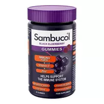 Sambucol Immuno Forte+, Black Elderberry, Vitamin C  AND  Zinc, Support The Immune System, Gummies, 30 pcs