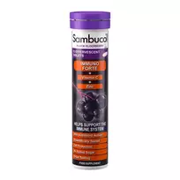 Sambucol Immuno Forte+, Black Elderberry, Vitamin C  AND  Zinc, Support The Immune System, Effervescent Tablets, 15 pcs